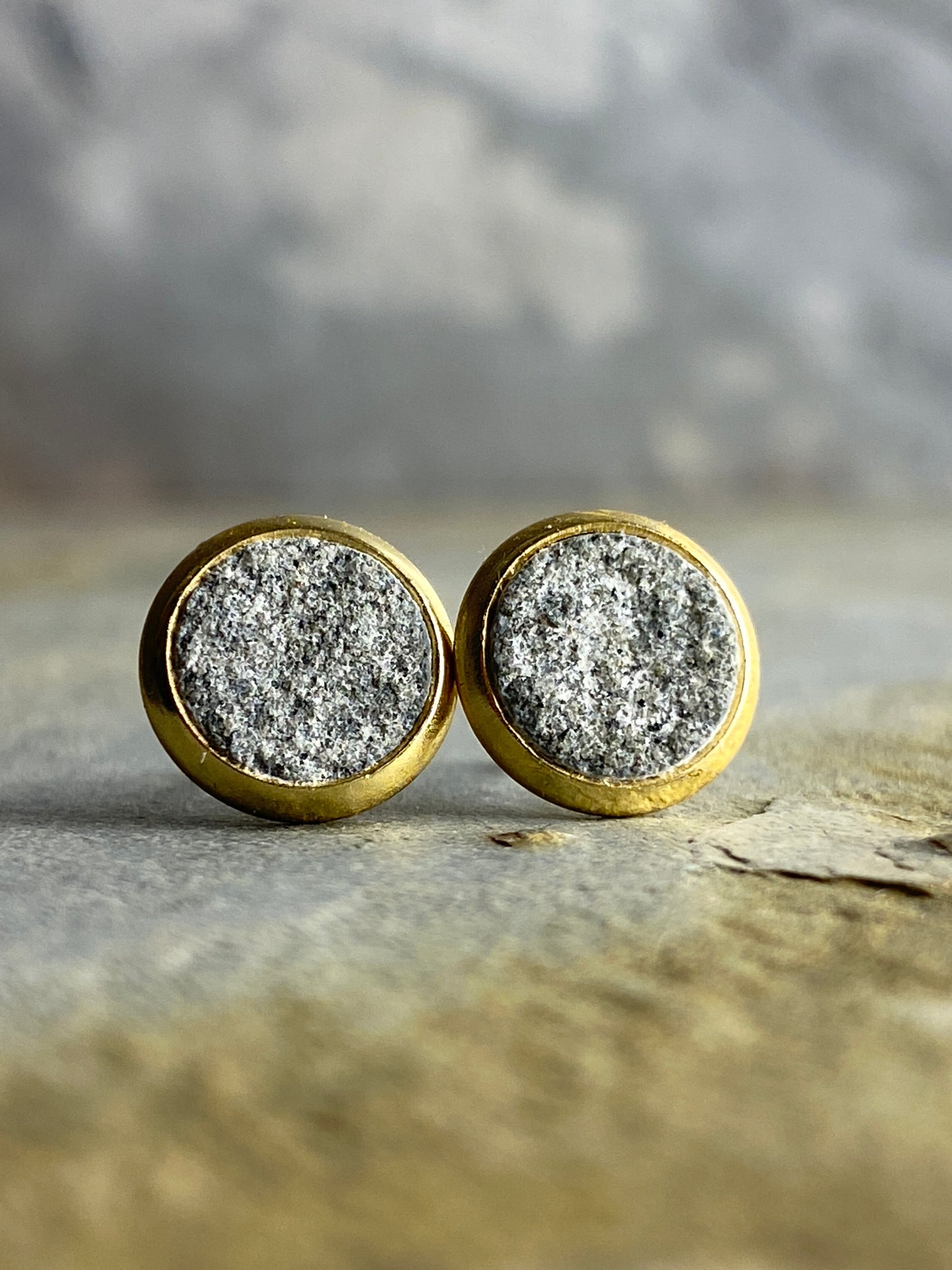Naturstein Ohrstecker-Set 8mm Ø - "Portia"