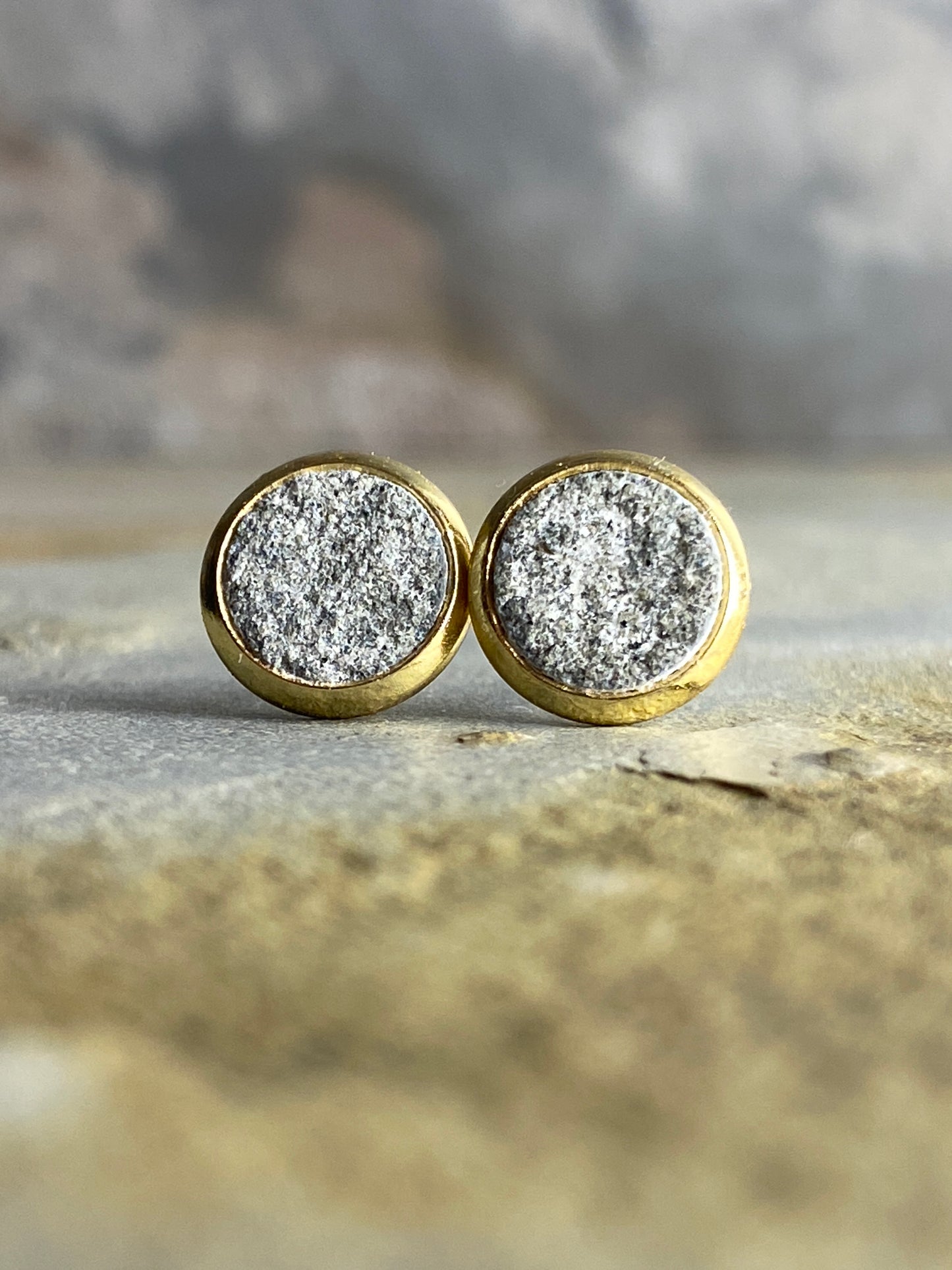 Naturstein Ohrstecker-Set 8mm Ø - "Portia"